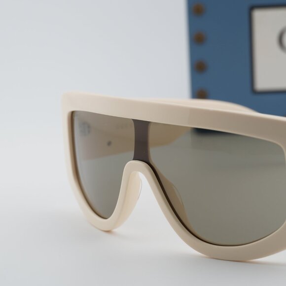 Gucci GG1950S 004 Shield Sunglasses - Ivory/Brown main image 5